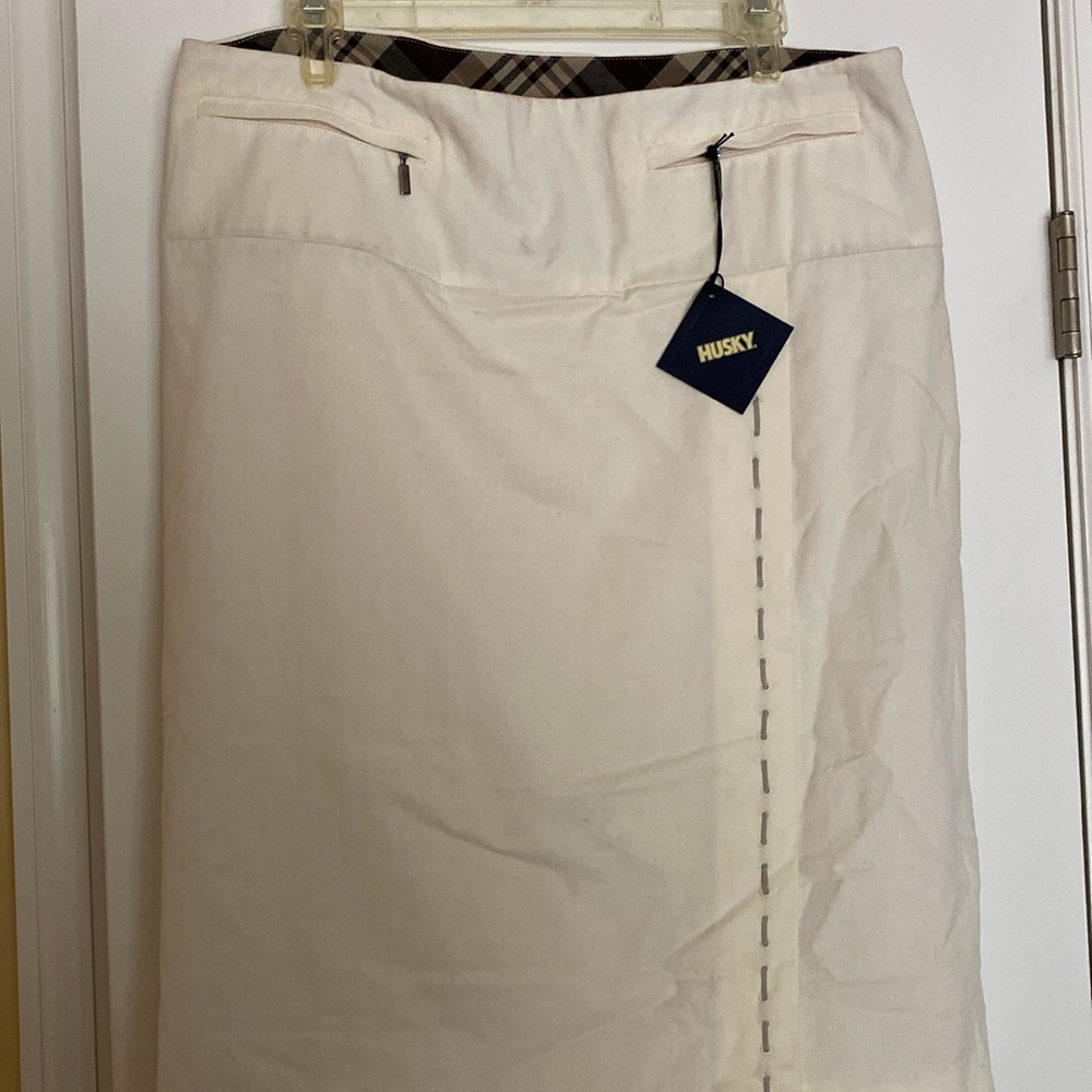 Husky Italian Designer Logo Lining Hardware Skirt New With Tags